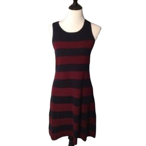 LOFT Dresses & Skirts - Ann Taylor Loft Sleeveless Navy & Maroon Dress size M
